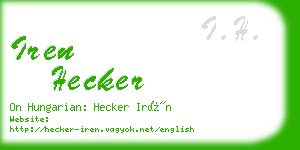 iren hecker business card